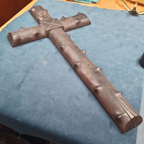 Wooden crucifix wall cross - crucifix,