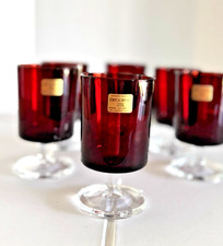 Ruby Glass Stemware Wine