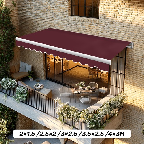 Manual retractable awning - retractable,