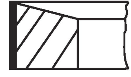 Piston ring kit mahle fits - piston,