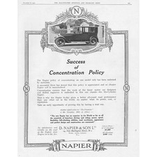 NAPIER MOTOR CARS #1 - Vintage Advertisement 1923