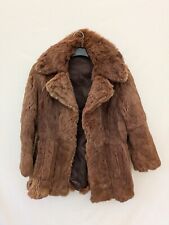 Vtg Coney Coat Womens 14 Coney Rabbit Fur 80s 90s Warm Soft Mobwife Cozy Jacket