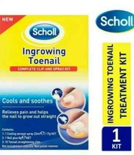 Scholl Ingrown Toenail Treatment Complete Clip and Spray Kit ( UNBOXED )