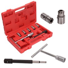 7PC Professional Diesel Injector Seat Cutter Cleaner Tool Set Carbon Remover