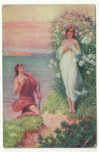 Vintage artist drawn - drawn, postcard