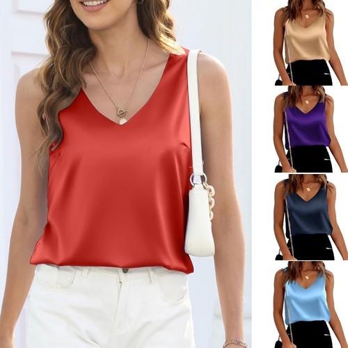 Ladies strappy satin silk - silk, vest