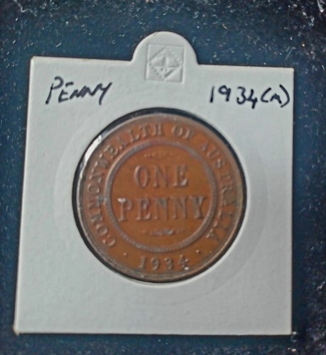 1934 australian penny - penny, king