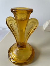 Vintage Art Deco  Amber Candle stick holder
