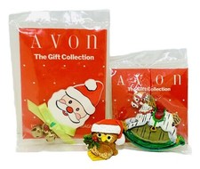 Avon christmas pins - avon,