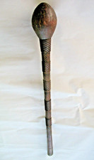 Rare Antique 19th century African Zulu Hardwood Knobkerrie with 5 bands wirework