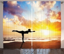 Yoga curtains warrior pose - warrior,