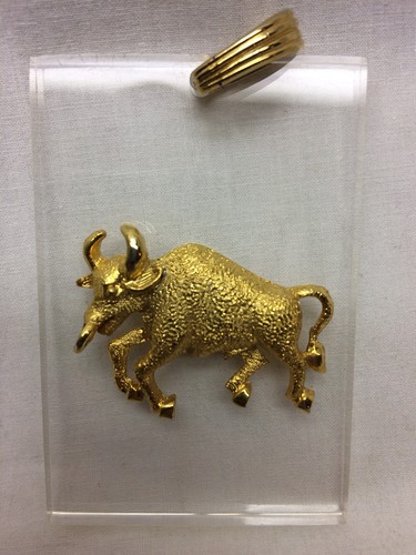 Key chain charm bull - key,