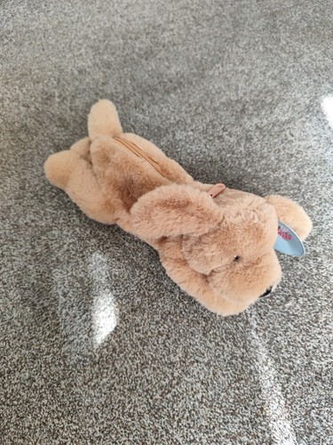 Soft toy plush dog beanie - soft,