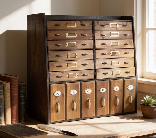 Antique styled multi drawer - antique,