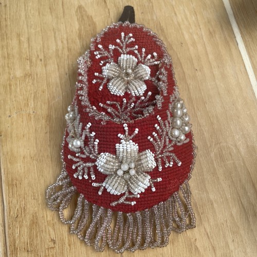 Antique beadwork pocket watch - antique,