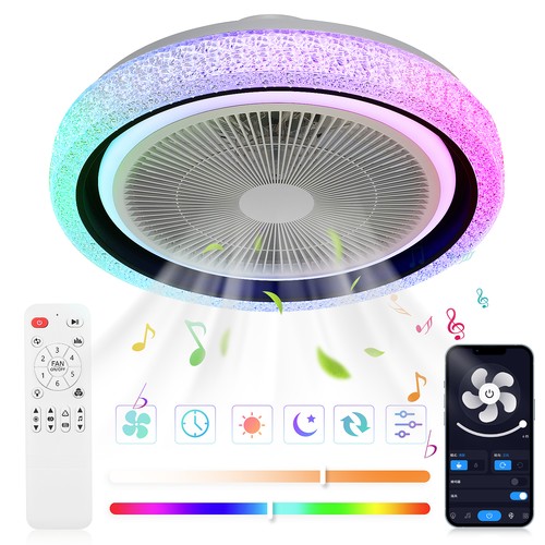 Ceiling fan with light - with, remote