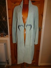 Allegra Hicks Pale mint Green Suede Coat Size 3