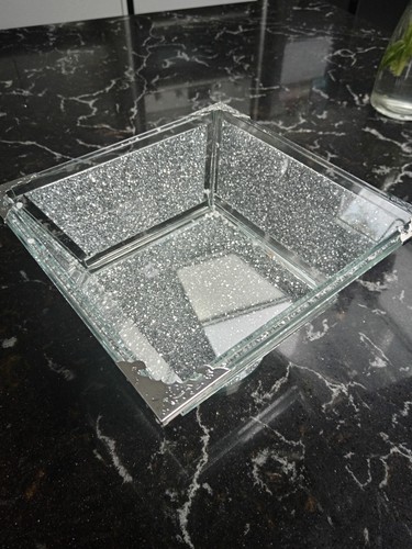Diamond crystal fruit bowl - crystal,