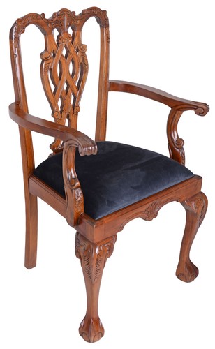 Chippendale armchair mahogany - chippendale,