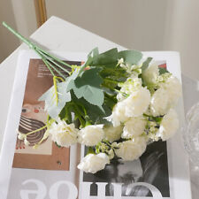 18 Heads Silk Rose Artificial Flowers Fake Bouquet Wedding Home Party Decor