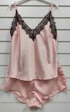 (01) LADIES PINK BLACK SATIN