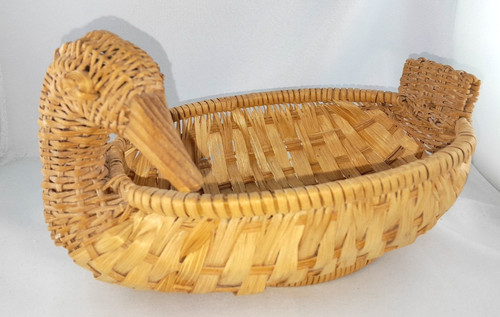 Old woven basket duck - old,