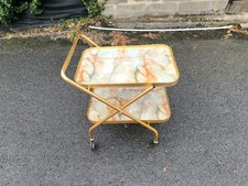 VINTAGE FOLDING  DRINKS/TEA TROLLEY Beautiful Vintage Item For Use Etc