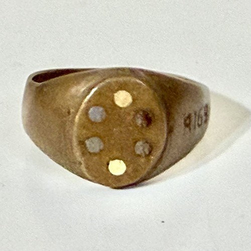 Antique brass signet ring - antique,