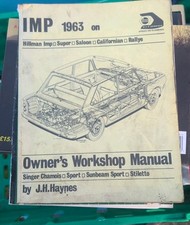 Hillman Imp Singer Chamois Stiletto Sport 1963 on Haynes Owners Workshop Manual