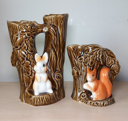 Two vintage sylvac brown - sylvac,