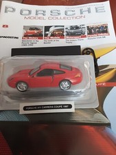 Retro Collectable De Agostini 911 CARRERA COUPE 1997 IN RED WITH STAND
