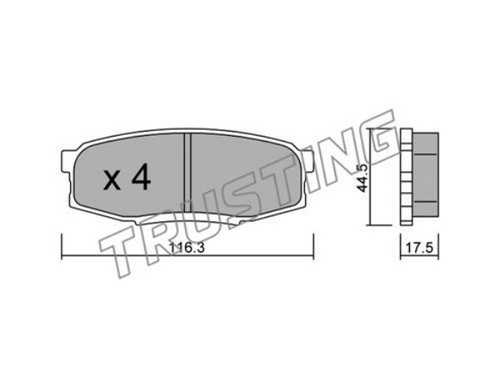 Trusting 838 brake pad set - trusting,