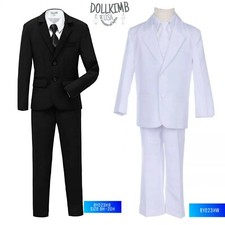 Boy Suits Husky Formal Black, White. Frist communion, Traje para niÑo WHOLESALE 