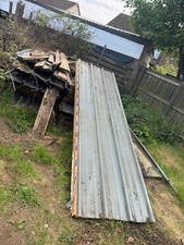 Roof Sheets Panels  20 PCS Galvanized Metal Corrugated Roofing Garage Shed Grey