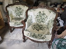 Vintage Bespoke Italian Craftsmanship Floral Armchair, Set of 2