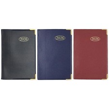 2026 Pocket Small Diary WTV PVC Cover With Gold Metal Corners 60 gsm Paper