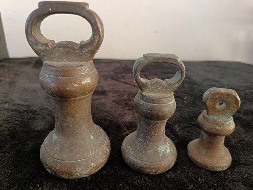 Vintage bell weights brass - 3,