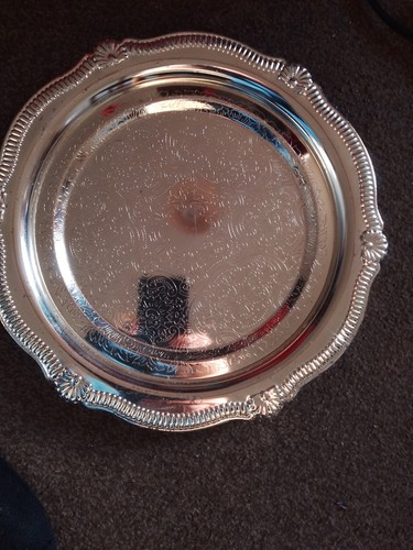 Vintage silver plated serving - plated,
