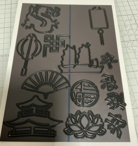 Cut chinese symbols die - x-cut,