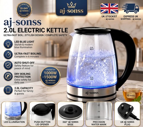Glass electric kettle - electric, fast