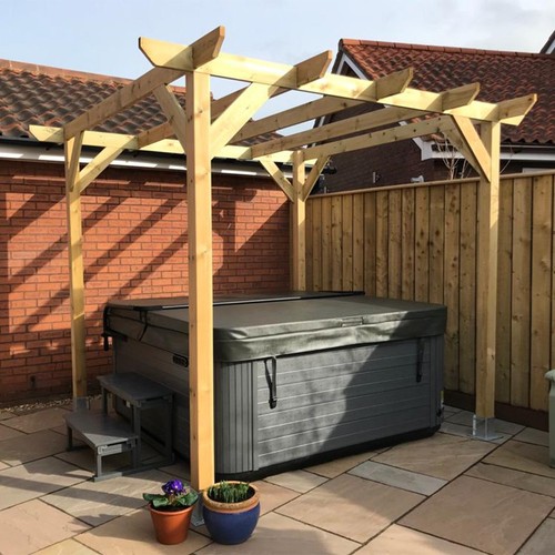 Ground pergola kit with - pergola,