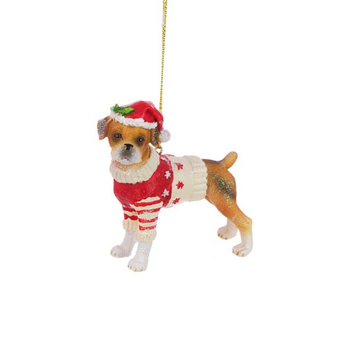 Boxer pup festive - boxer,