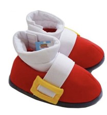 Sonic The Hedgehog Plush Adult Slippers Red ONE SIZE NEW