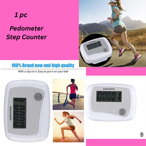 Lcd clip pedometer - clip, step