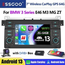 DAB+ 2+64G Android 13 For BMW 3 E46 320i M3 Rover75 Car Stereo GPS Apple CarPlay