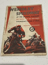 WEMBLEY SPEEDWAY PROGRAMME