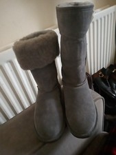 Size 7,Grey Suede, Sheepskin