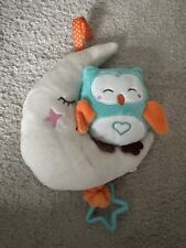 Teeny Wonders Musical Owl & Moon Nursery Hanging Toy Plays Lullaby Pre Owned
