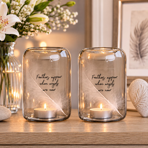 Now half price feather glass - now,