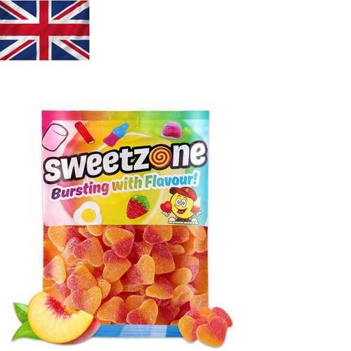 Heart shaped fizzy peach - heart-shaped,